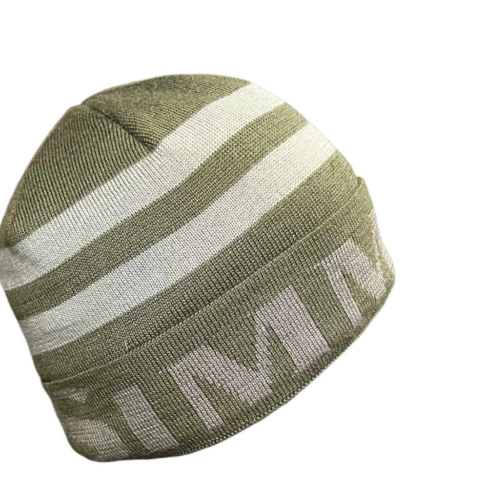 🫒‎ Simms Windstopper Olive Striped Knit Beanie | Fleece Lined